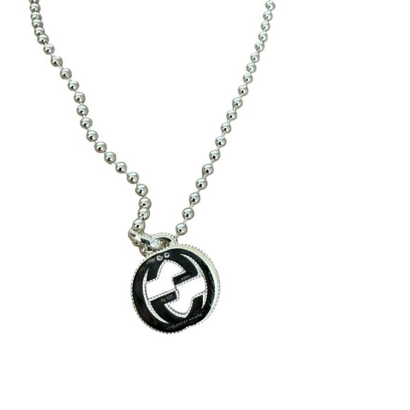 Gucci Silver 925 Interlocking GG Silver‎ Necklace, NWT, style 479219 - Picture 11 of 15